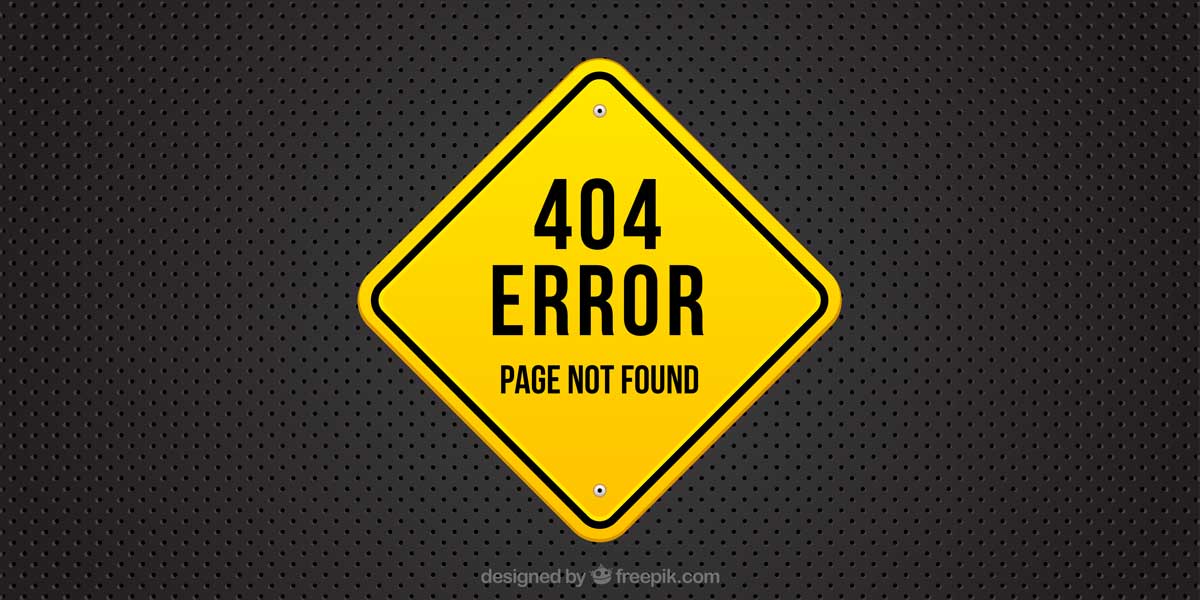 Page Not Found Error 404